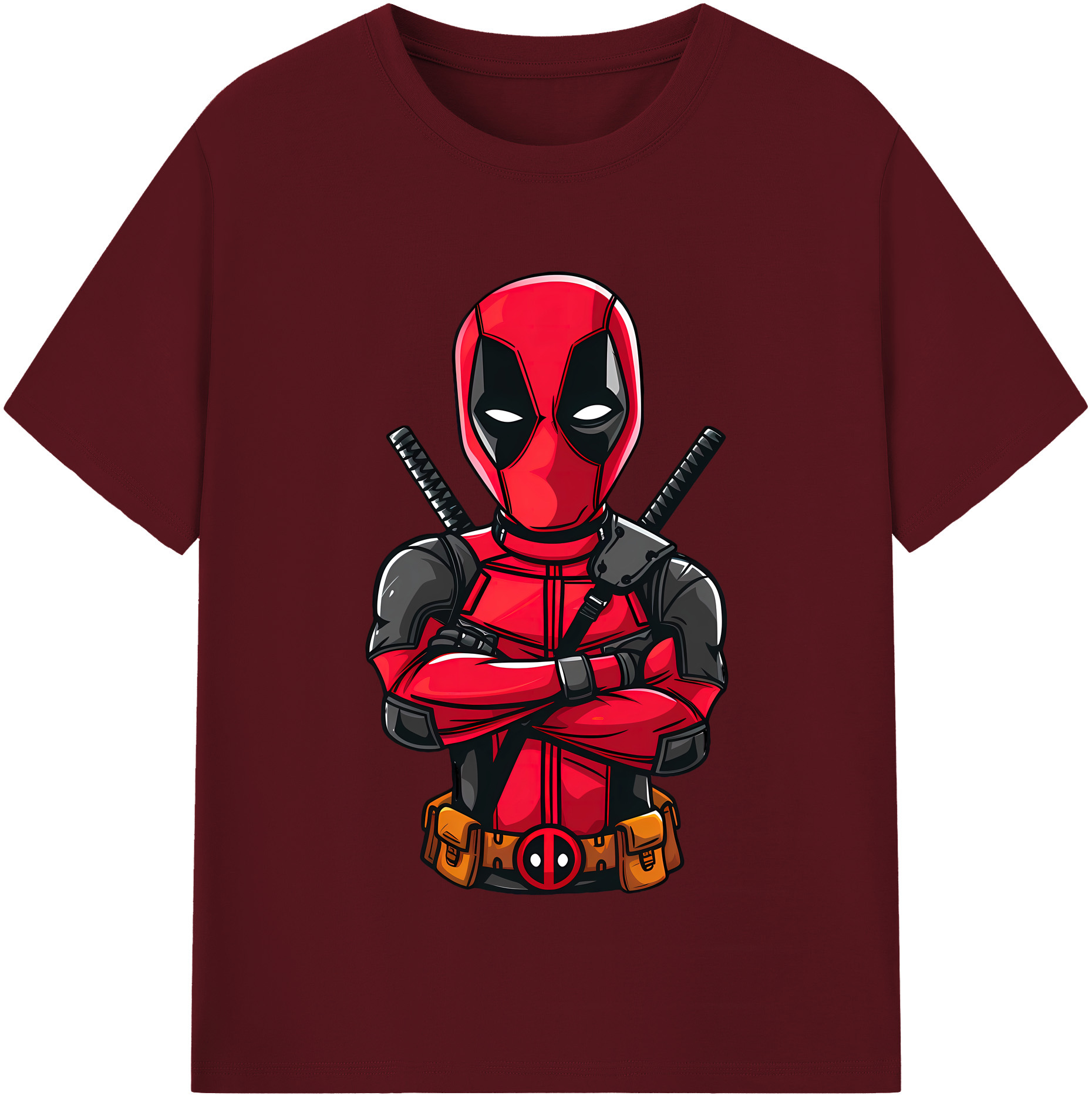 （画像用） Deadpool デッドプール 綿100％半袖Tシャツ（フロントプリント）